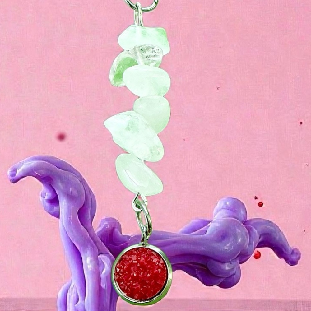 🆕 Clear Crystal Quartz Gemstones and Crystal Pendant Necklace